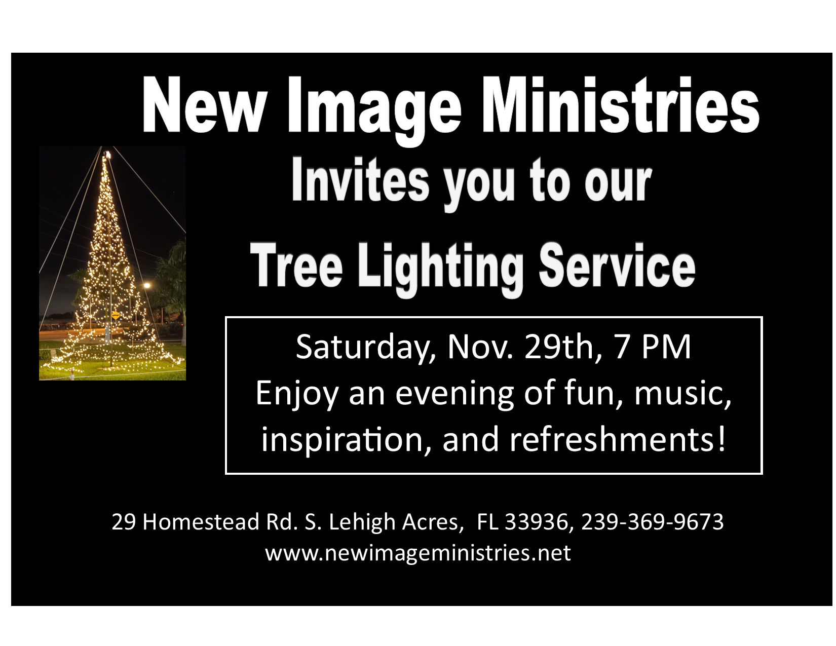 tree lighting flyer